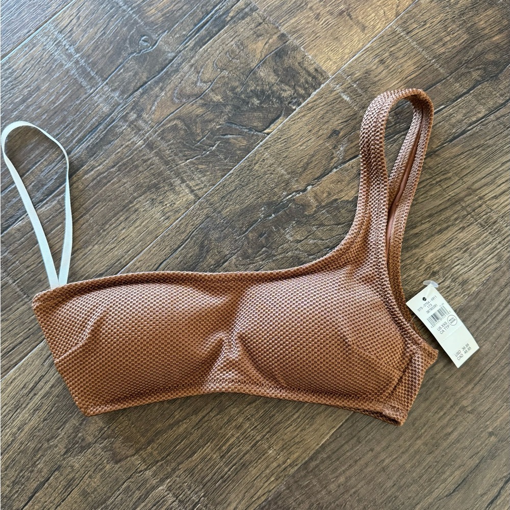 Aerie Swim One Shoulder Textured Bikini Top - Picture 3 of 4